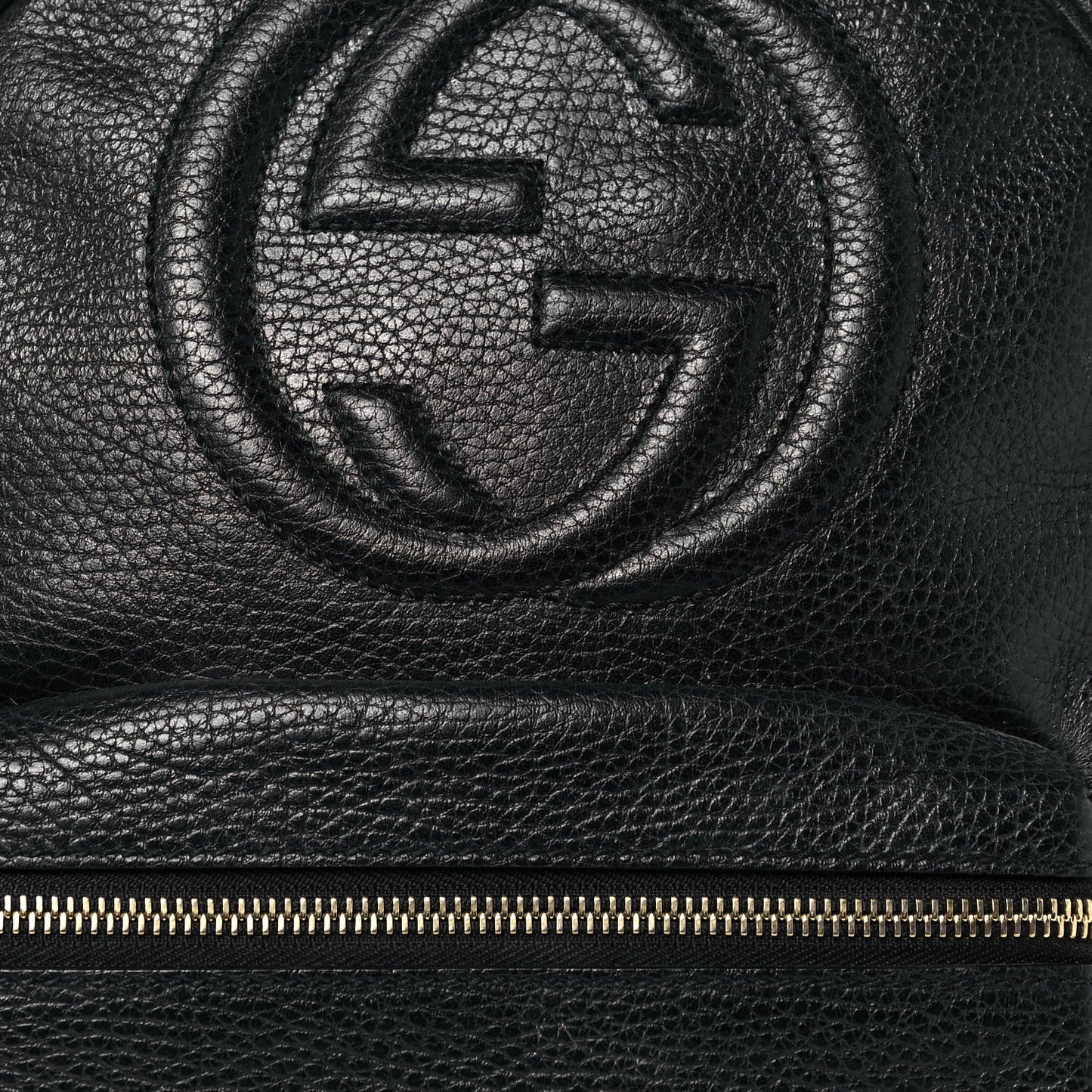 Pebbled Calfskin Soho Chain Backpack Black