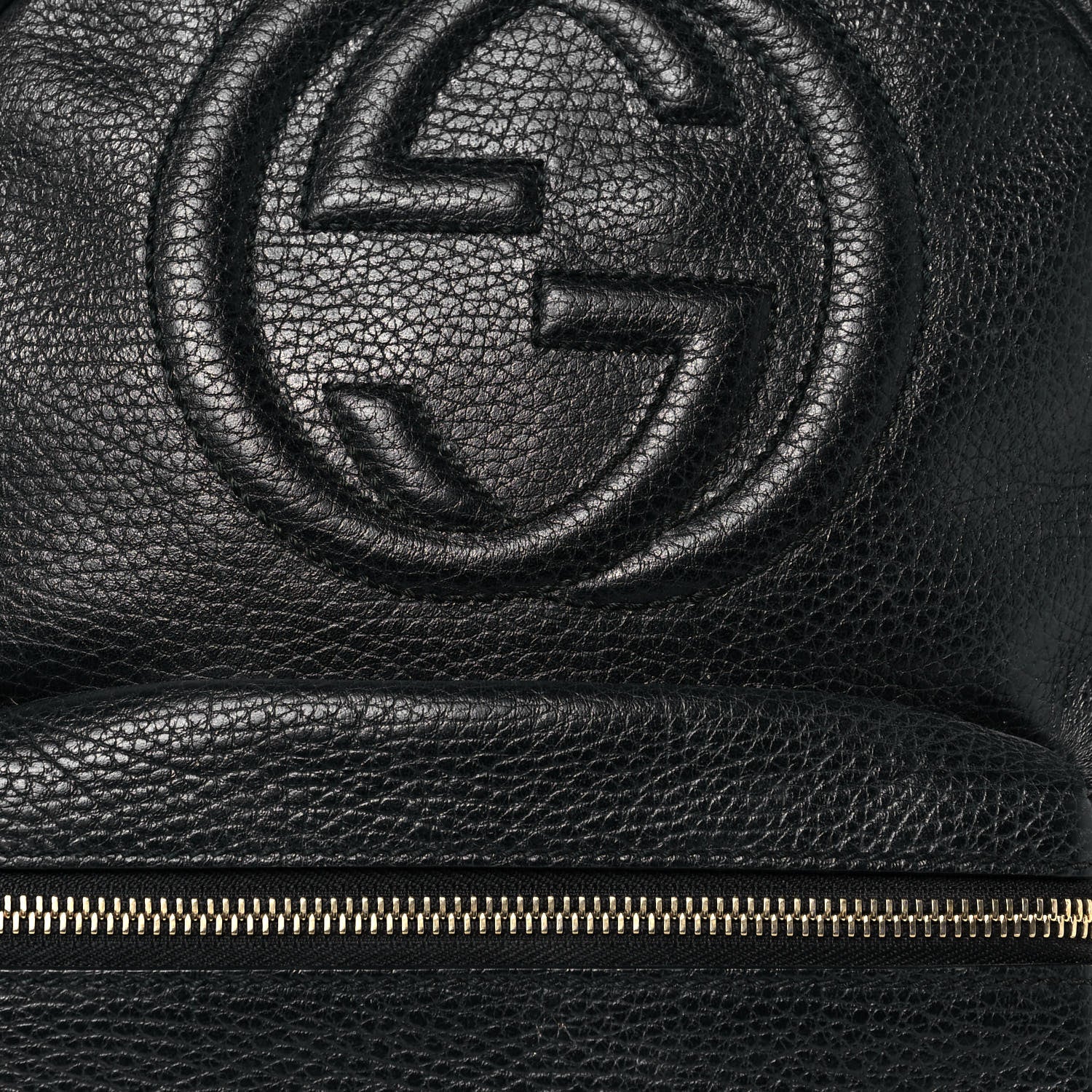 Gucci Pebbled Calfskin Soho Chain Backpack Black 8 of 24