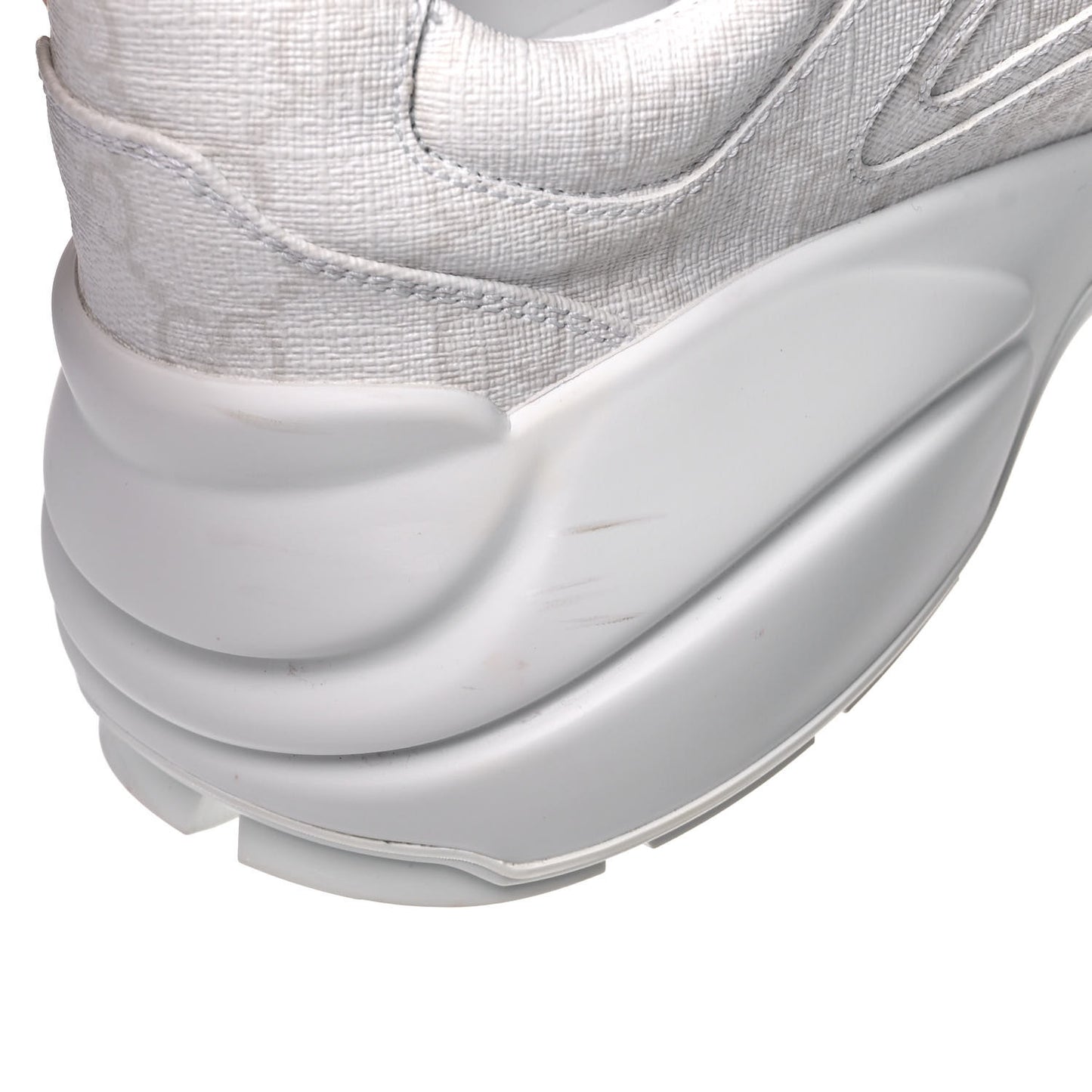 GG Supreme Monogram Womens Rhyton Sneakers 40 White