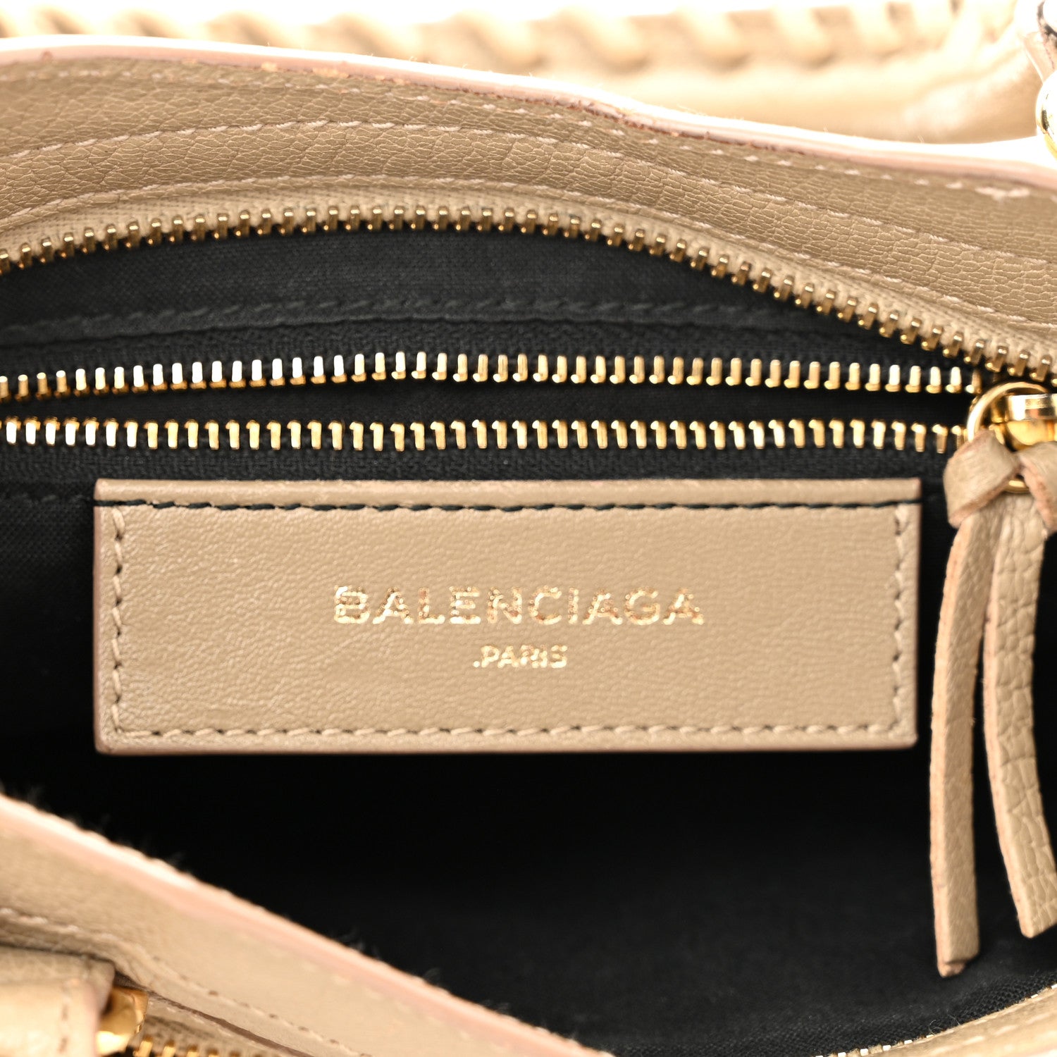 Balenciaga Chevre Gold Metallic Edge Hardware Mini City Beige Latte 6 of 10