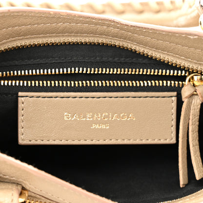 Balenciaga Chevre Gold Metallic Edge Hardware Mini City Beige Latte 6 of 10