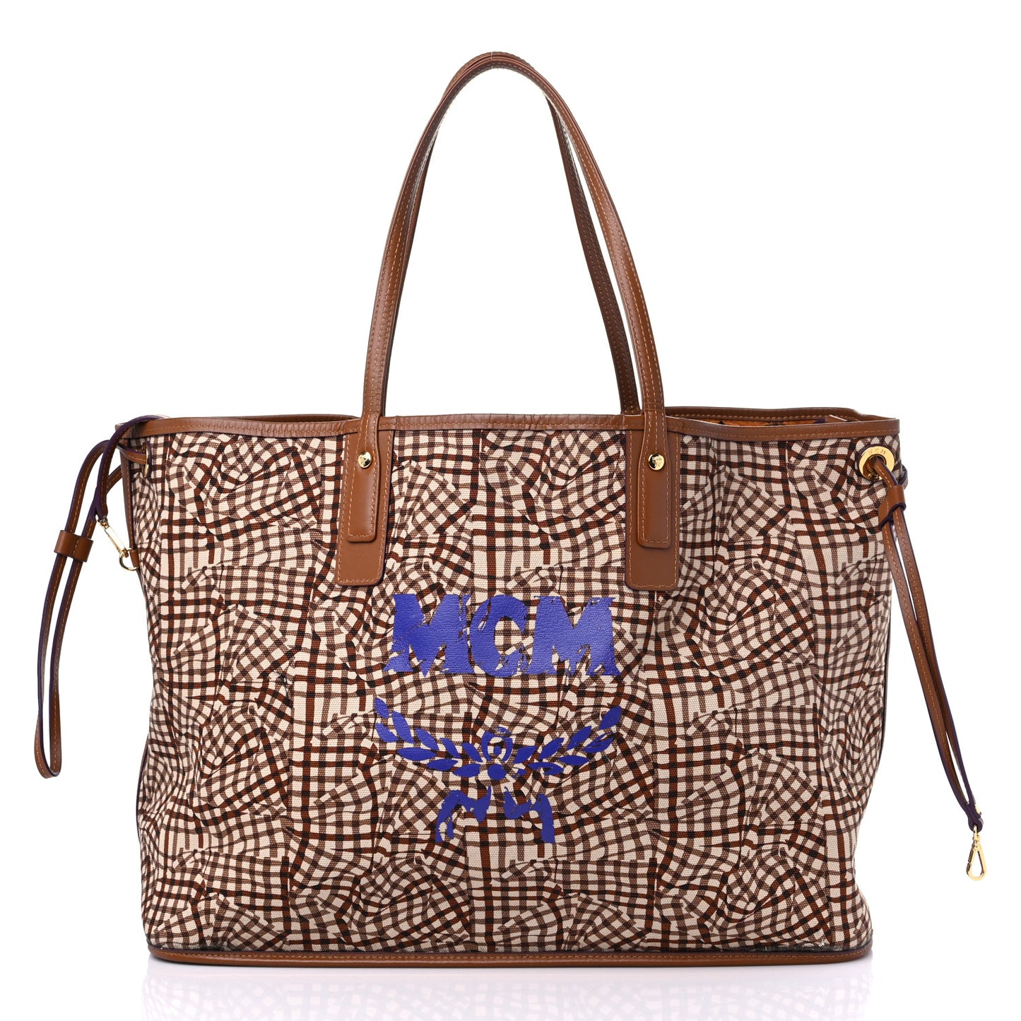 Visetos Large Liz Reversible Shopper Tote Cognac