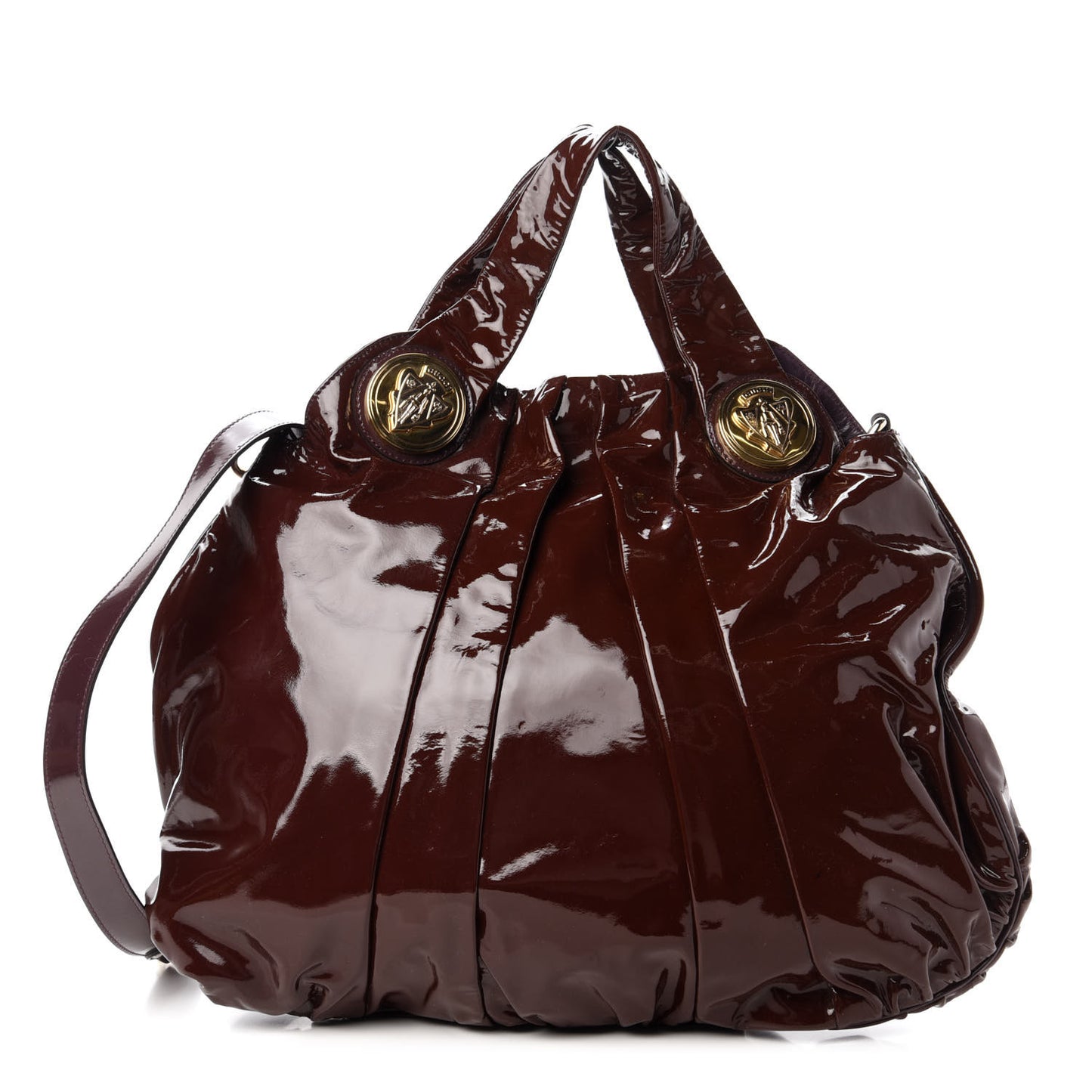 Patent Medium Hysteria Top Handle Bag Burgundy