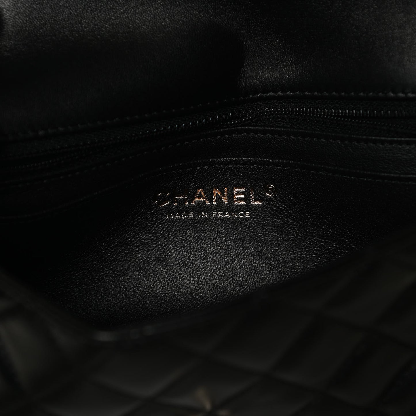 Lambskin Quilted Mini Rectangular Flap Black