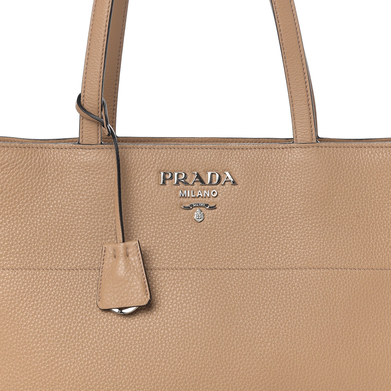 Prada Vitello Phenix Zip Shopping Tote Cammeo 6 of 8