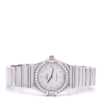 Omega Stainless Steel Diamond Bezel Mother of Pearl 22mm Constellation My Choice Quartz Watch 1465.71.00 3 of 6