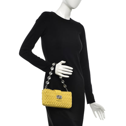Miu Miu Nappa Matelasse Crystal Clutch Sole 3 of 8