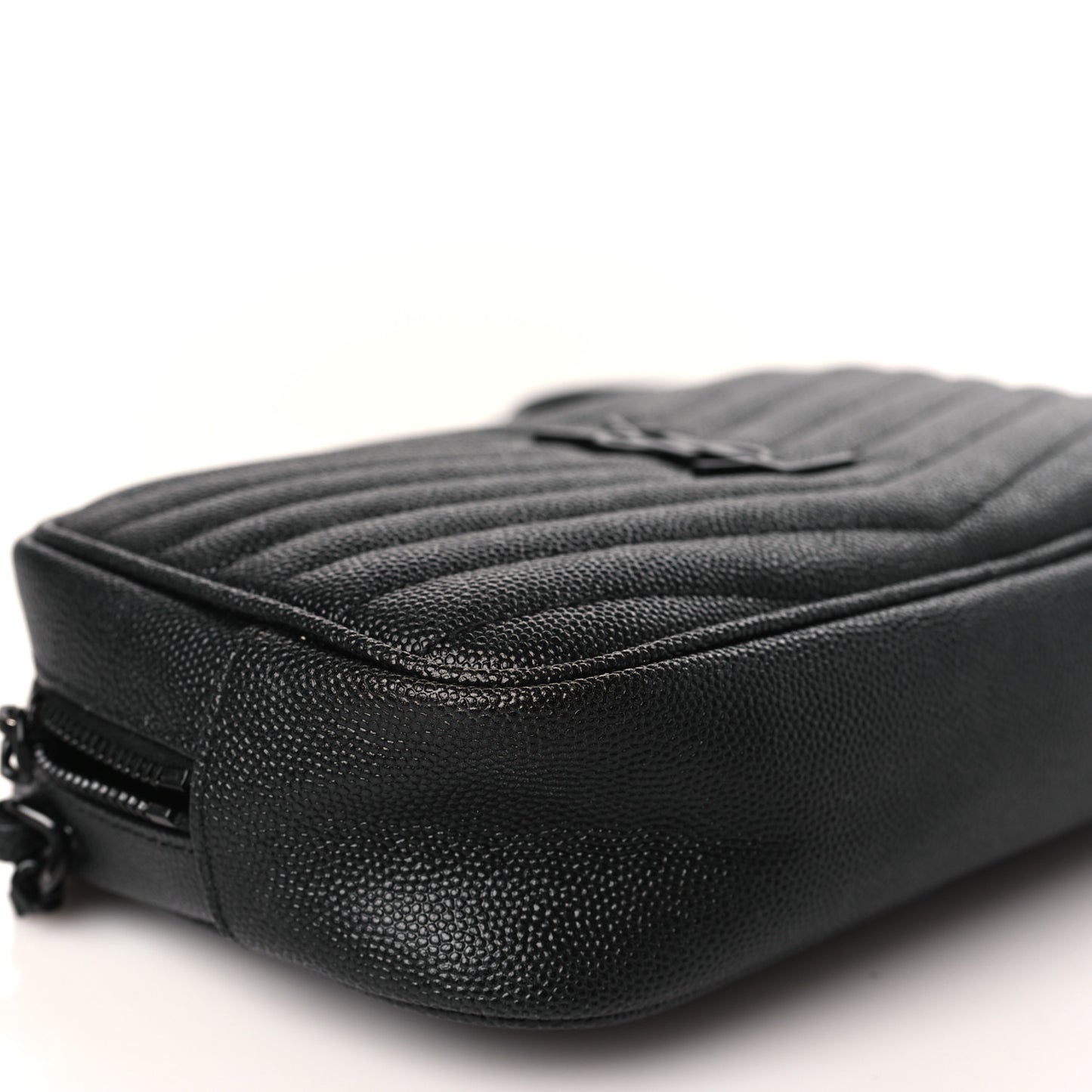 Grain De Poudre Matelasse Monochrome Monogram Mini Lou Camera Bag Black