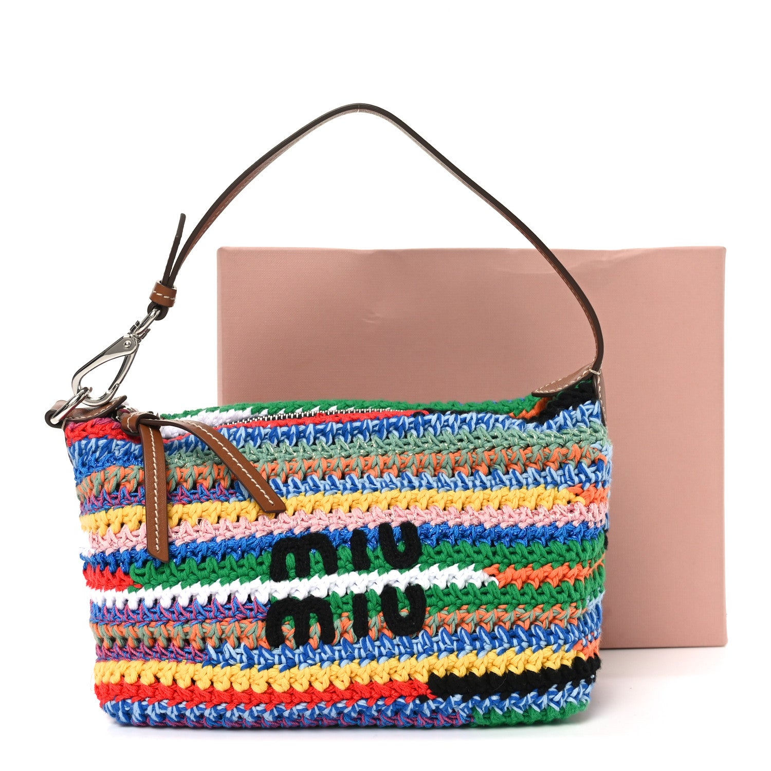 Miu Miu Fabric Crochet Pouch Multicolor 1807186 – FASHIONPHILE