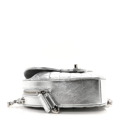 Chanel Metallic Lambskin Quilted CC In Love Heart Bag Silver 4 of 10