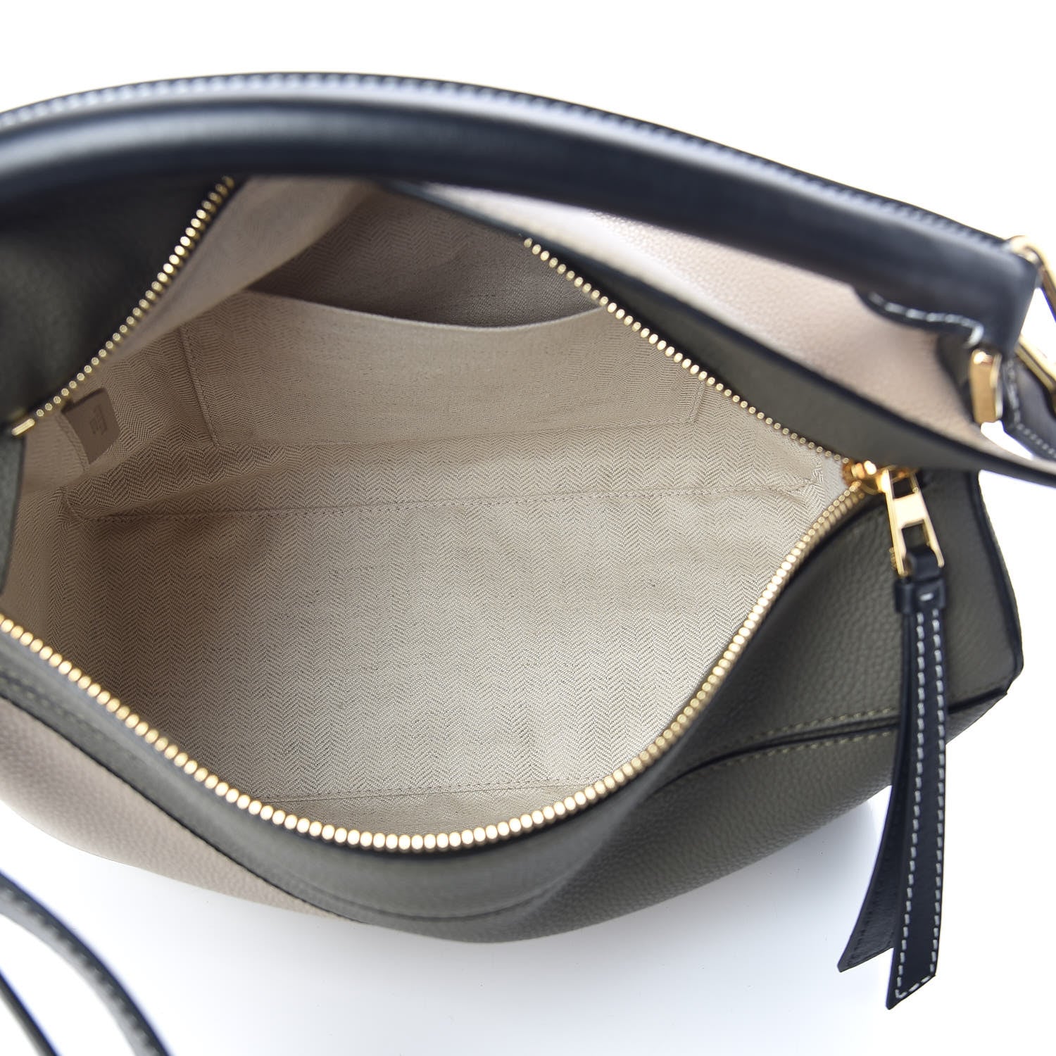 Loewe Grained Calfskin Medium Puzzle Bag Oat Khaki Green 7 of 10