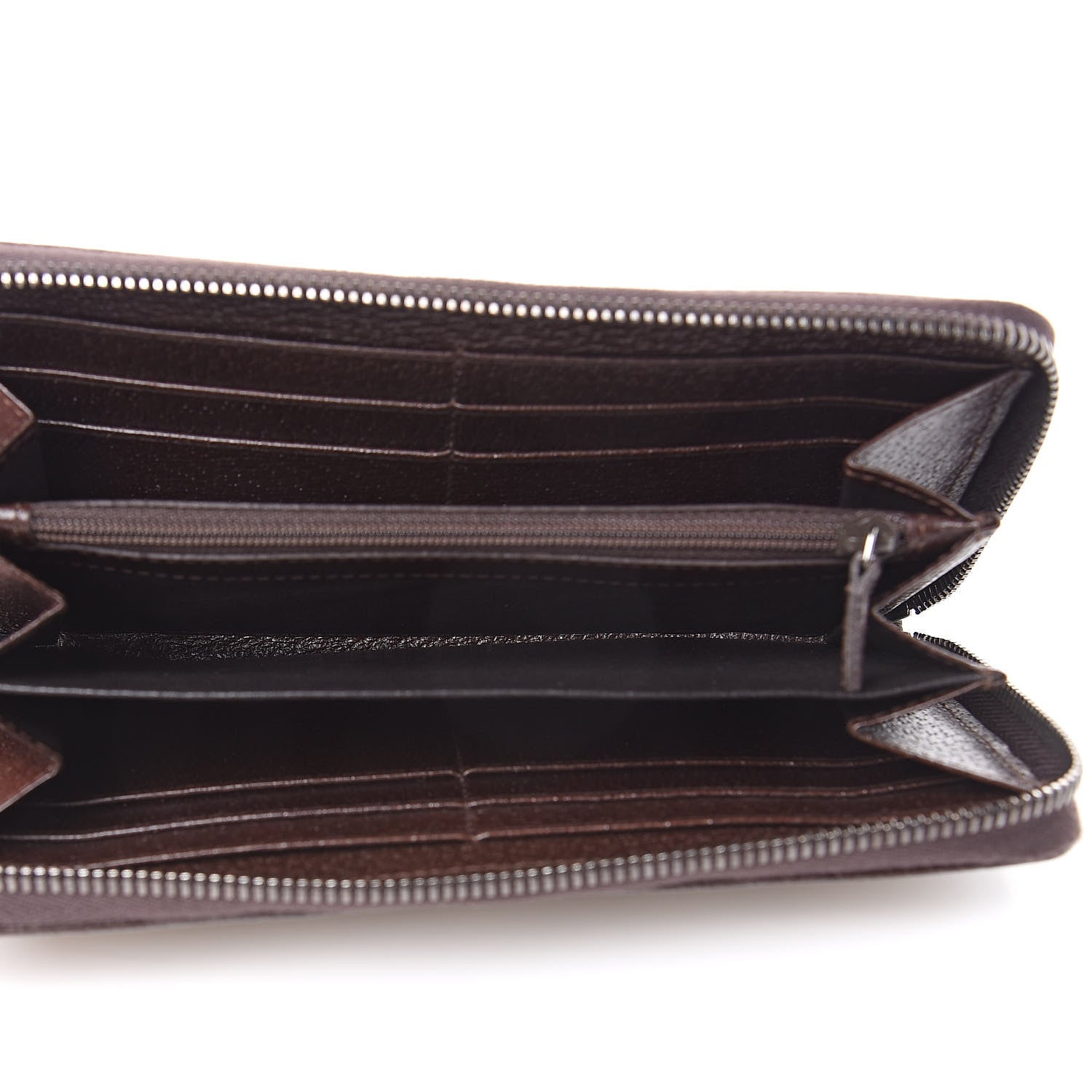 Gucci Monogram Metal Bar Zip Around Wallet Dark Brown 5 of 8