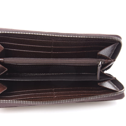 Gucci Monogram Metal Bar Zip Around Wallet Dark Brown 5 of 8