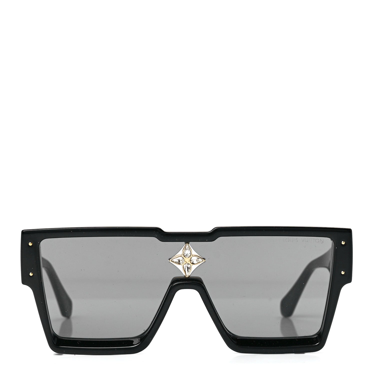 Louis Vuitton Acetate Swarovski Crystal Cyclone Sunglasses Z1578W Black 2 of 9