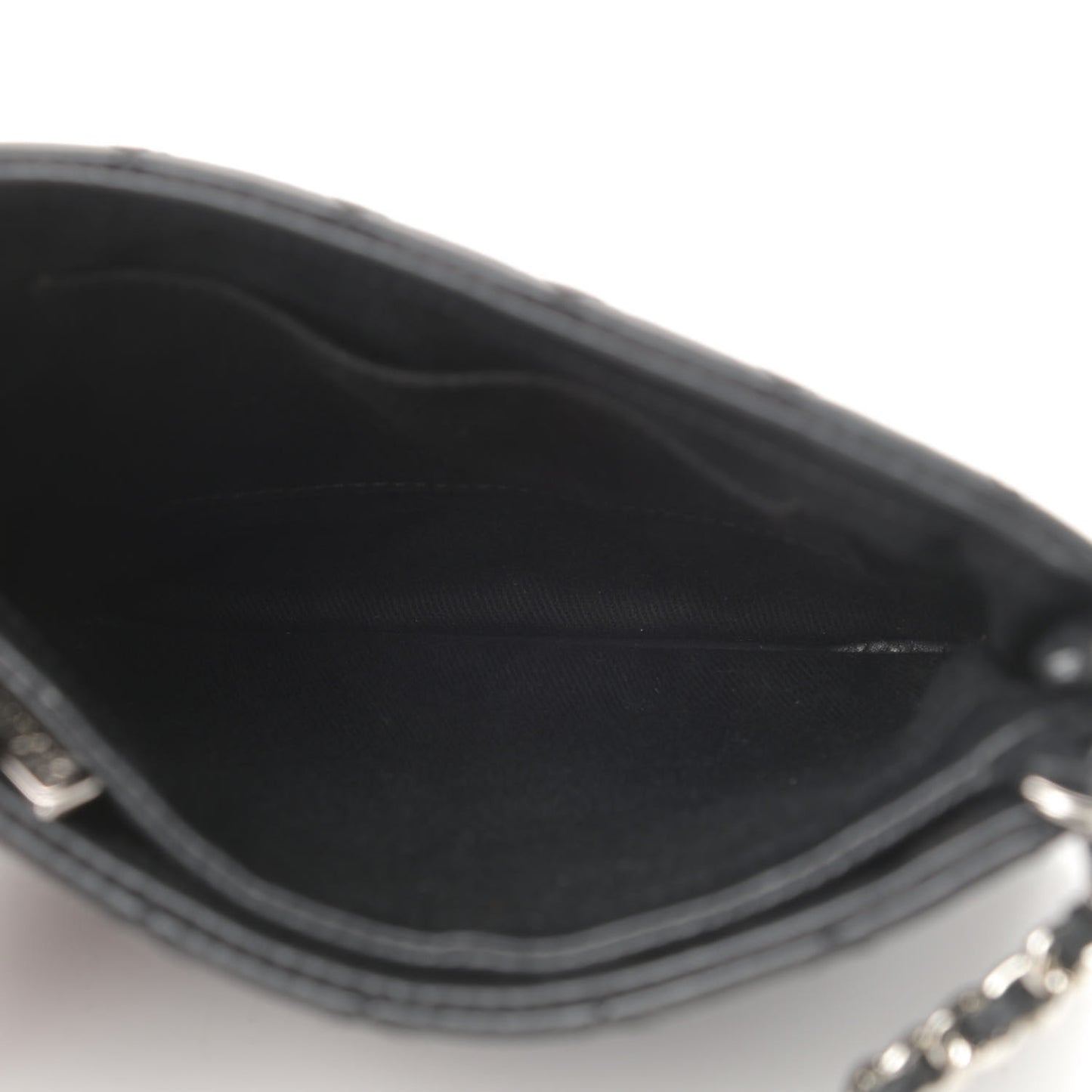Aged Calfskin Quilted Crossbody Bag Black