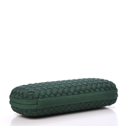 Bottega Veneta Silk Faille Intrecciato Knot Clutch Green 4 of 6