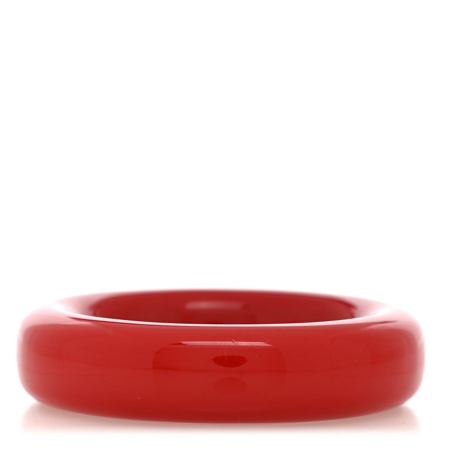 Tiffany Lacquer Hardwood Elsa Peretti Doughnut Bangle Bracelet Red 3 of 4
