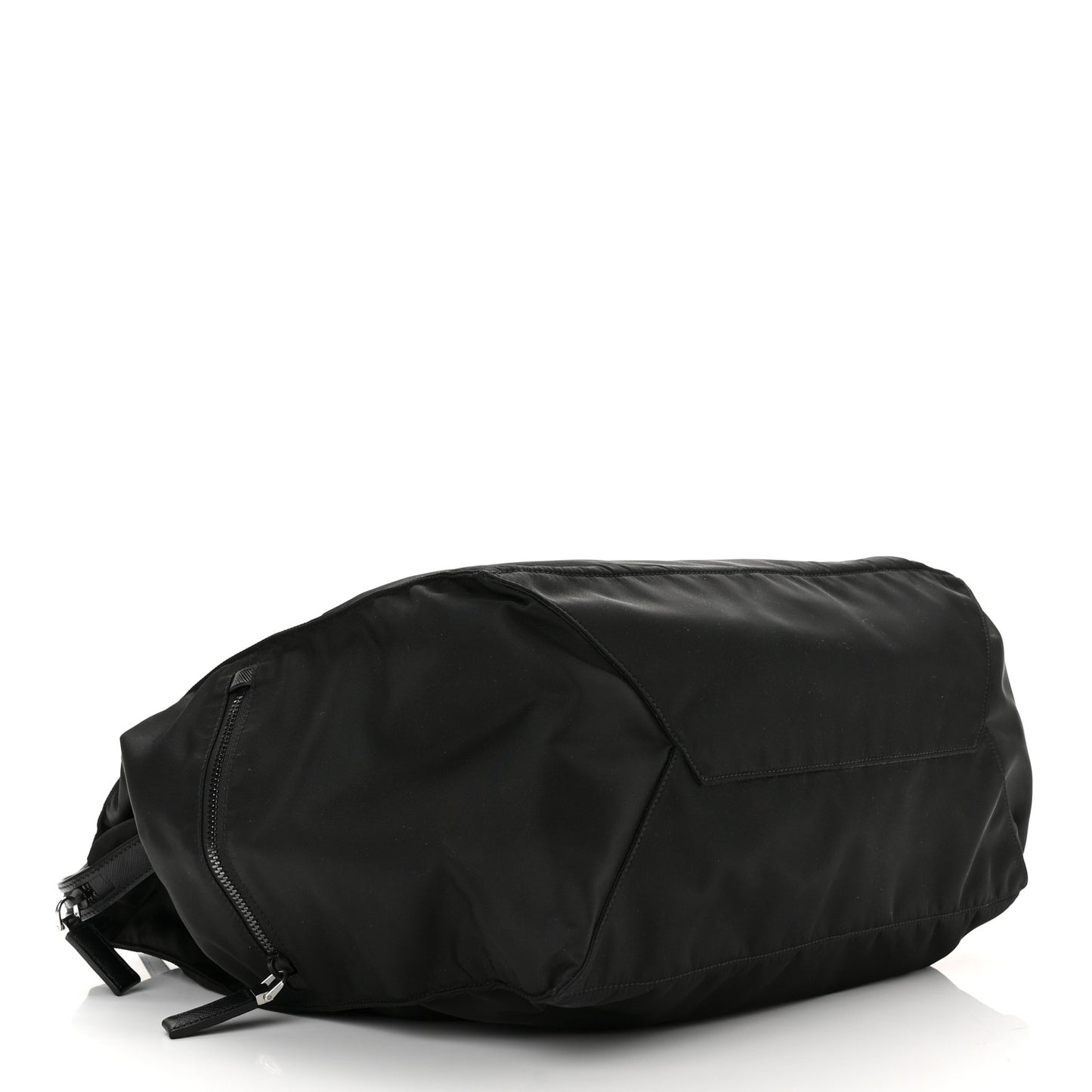 Tessuto Nylon Saffiano Shopping Tote Black