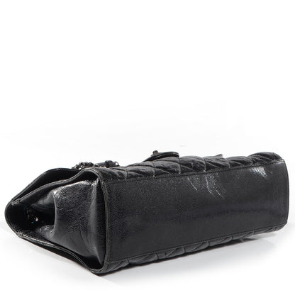Chanel Crumpled Grained Calfskin CC Crave Jumbo Flap Black 4 of 8