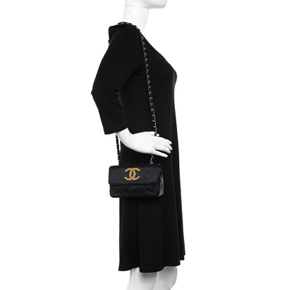 Chanel Satin Double Stitched Mini Single Flap Black 2 of 11