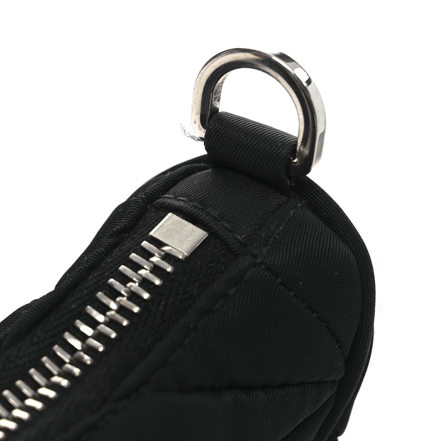 Re-Nylon Triangle Padded Patchwork Shoulder Bag Black