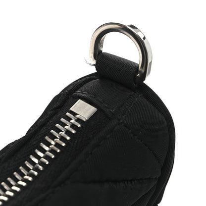 Prada Re-Nylon Triangle Padded Patchwork Shoulder Bag Black 14 of 17