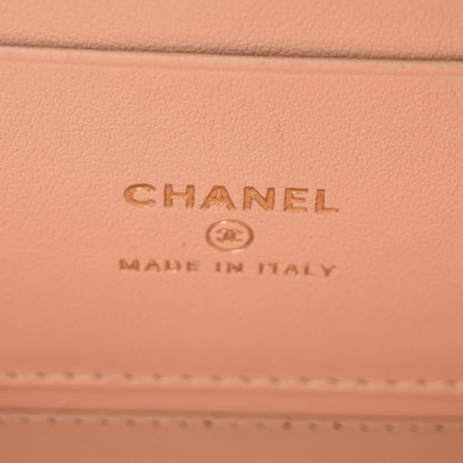 Chanel Lambskin Quilted Sweet Camellia Small Vanity Case With Chain Pink 6 of 10