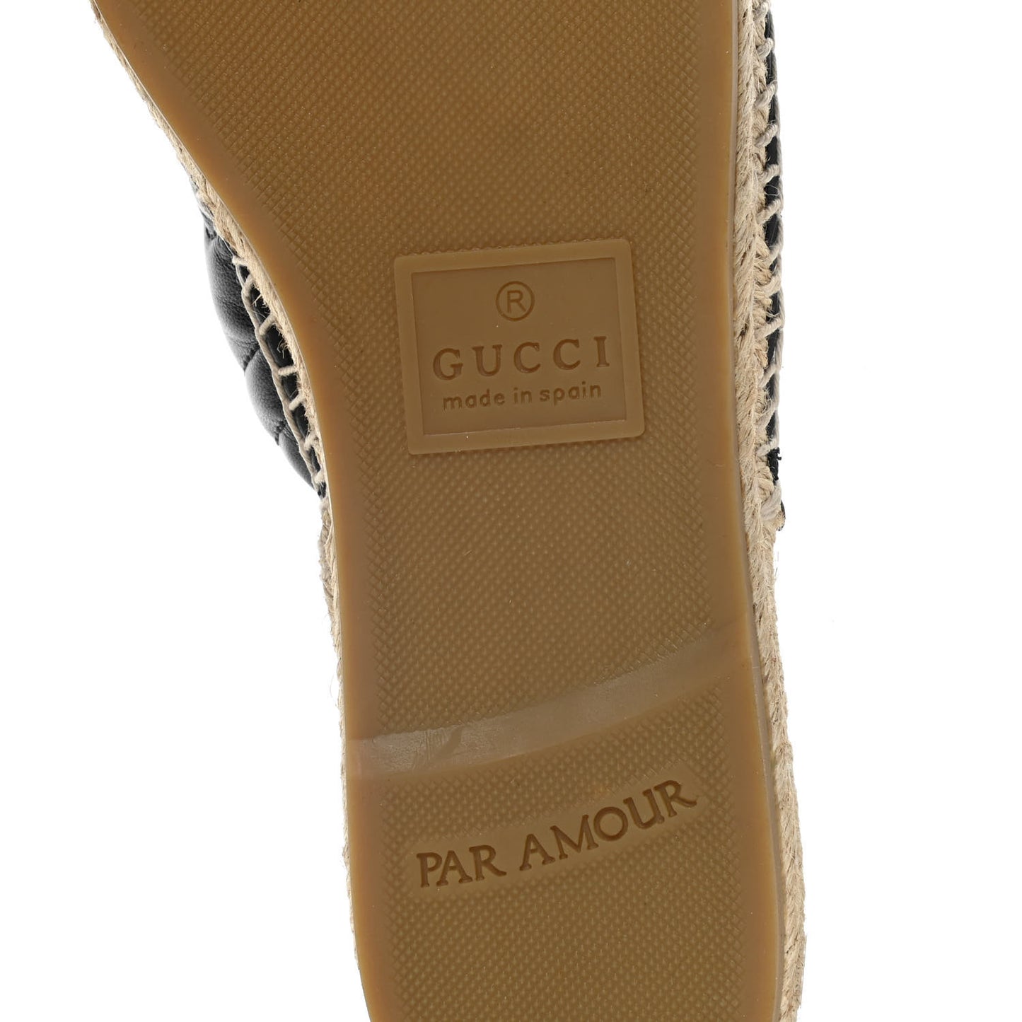 Nappa Matelasse GG Marmont Espadrille Slippers 38 Black