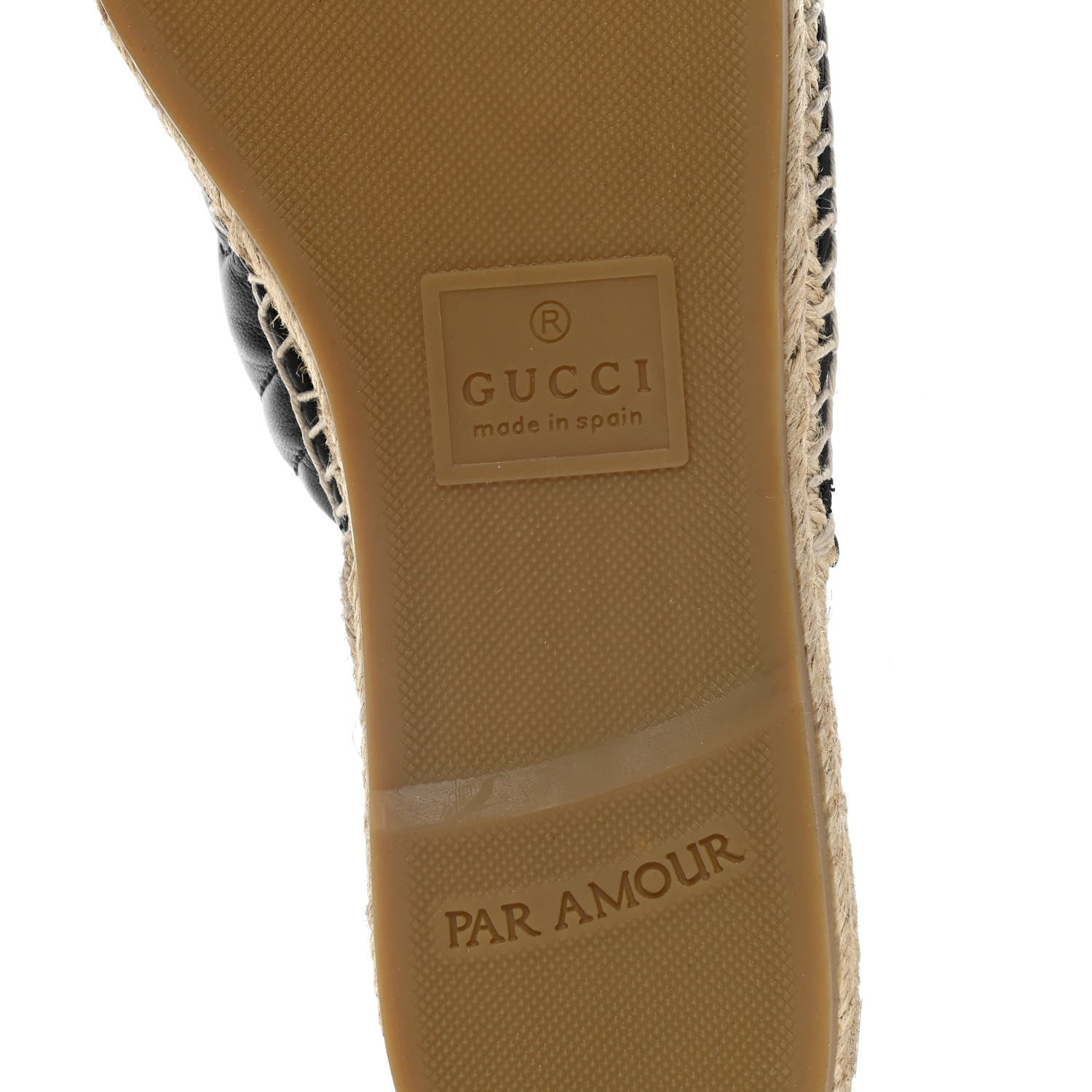 Gucci Nappa Matelasse GG Marmont Espadrille Slippers 38 Black 6 of 11