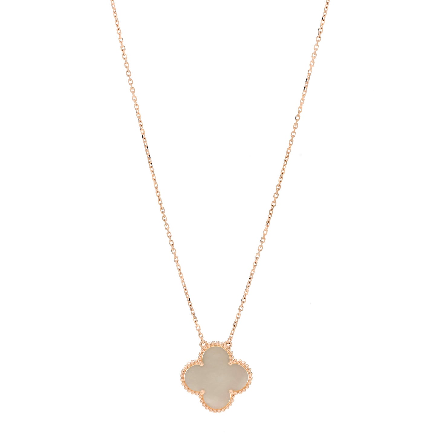18K Rose Gold Mother of Pearl "Edition Ginza" Magic Alhambra Pendant Necklace