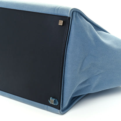 Celine Cotton Canvas Medium Phantom Luggage Blue 9 of 11