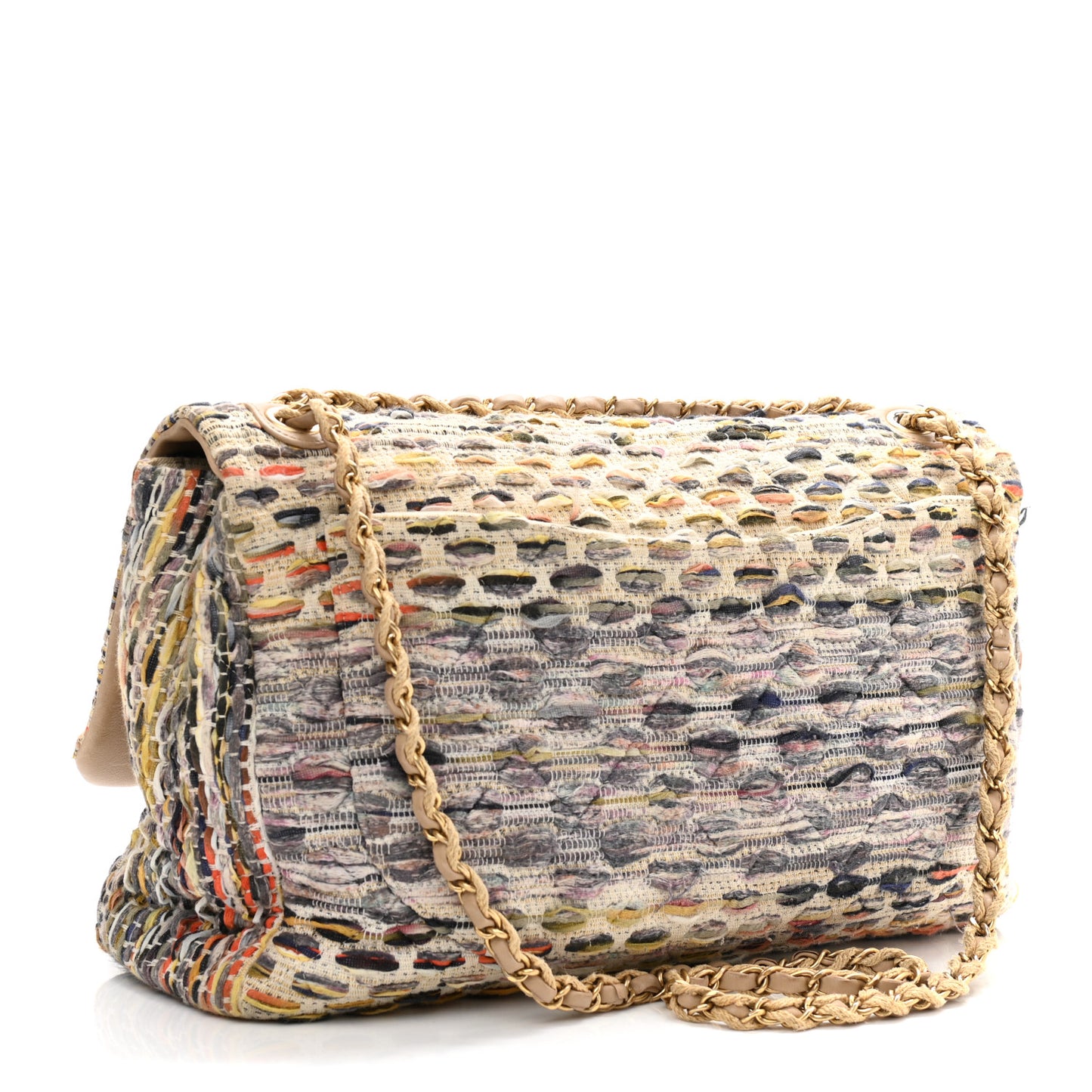 Tweed Maxi Single Flap Multicolor