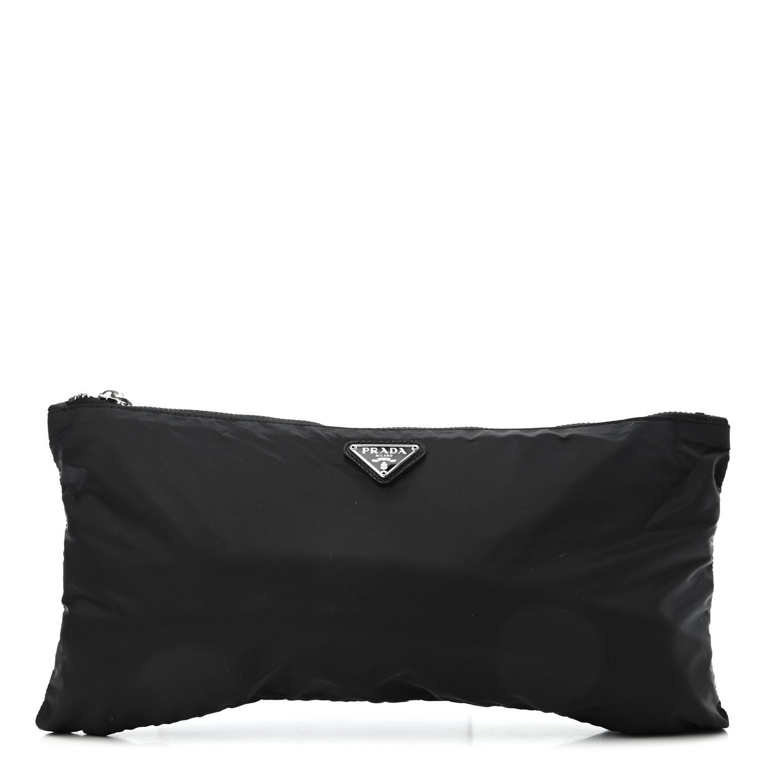 Prada Tessuto Nylon Small Flat Pouch Black 1 of 4