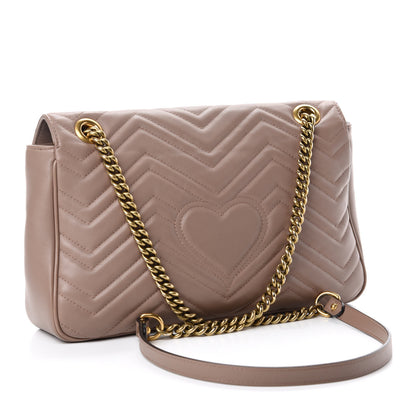 Gucci Calfskin Matelasse Medium GG Marmont Shoulder Bag Porcelain Rose 3 of 10