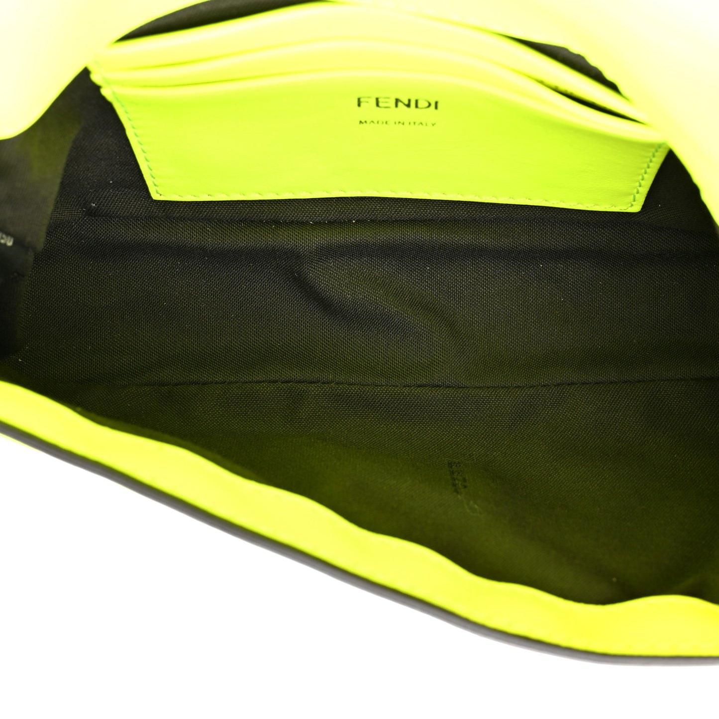 Nappa FF 1974 Embossed Mini Baguette Neon Yellow