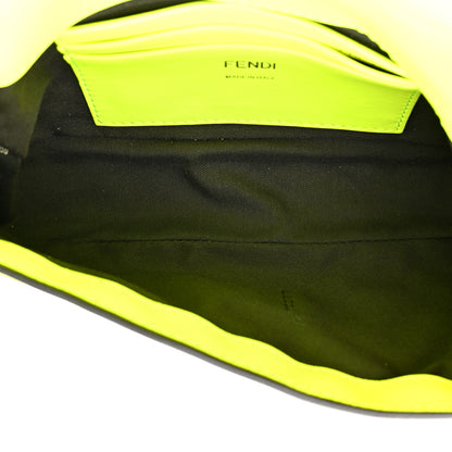 Fendi Nappa FF 1974 Embossed Mini Baguette Neon Yellow 5 of 10