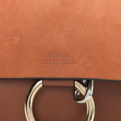 Chloe Suede Calfskin Medium Faye Shoulder Bag Tobacco 10 of 11