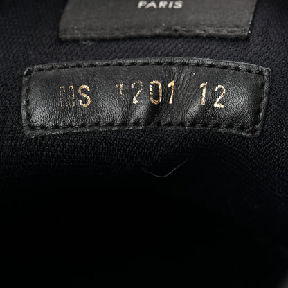 Louis Vuitton Calfskin Monogram Eclipse Mens Rivoli High Top Sneakers 12 Black Grey 6 of 8