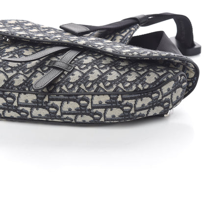 Christian Dior Oblique Mens Saddle Bag Blue 8 of 9