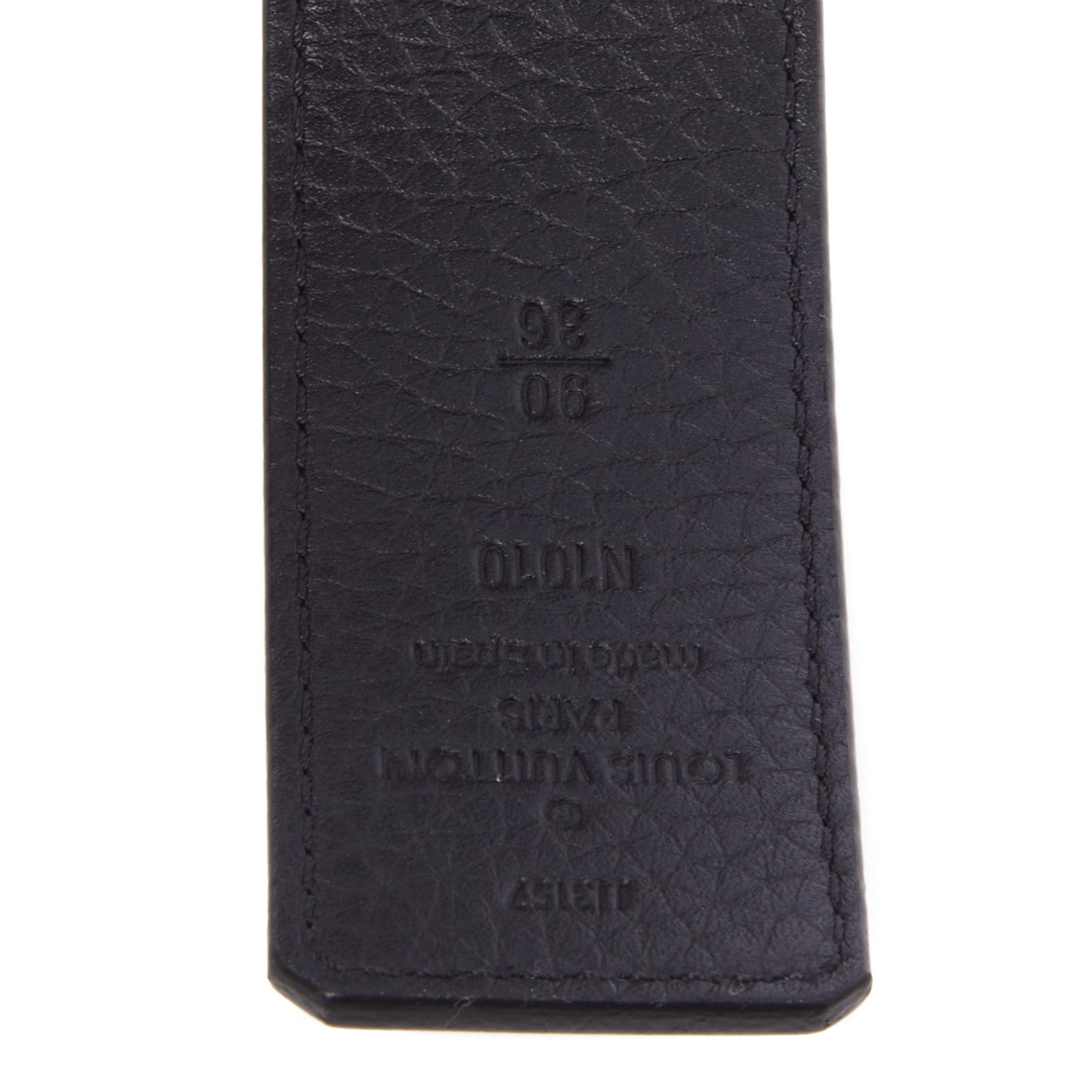 Calfskin 40mm LV Pyramide Reversible Belt 90 36 Black