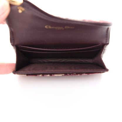 Christian Dior Oblique Saddle Card Holder Bordeaux 4 of 7