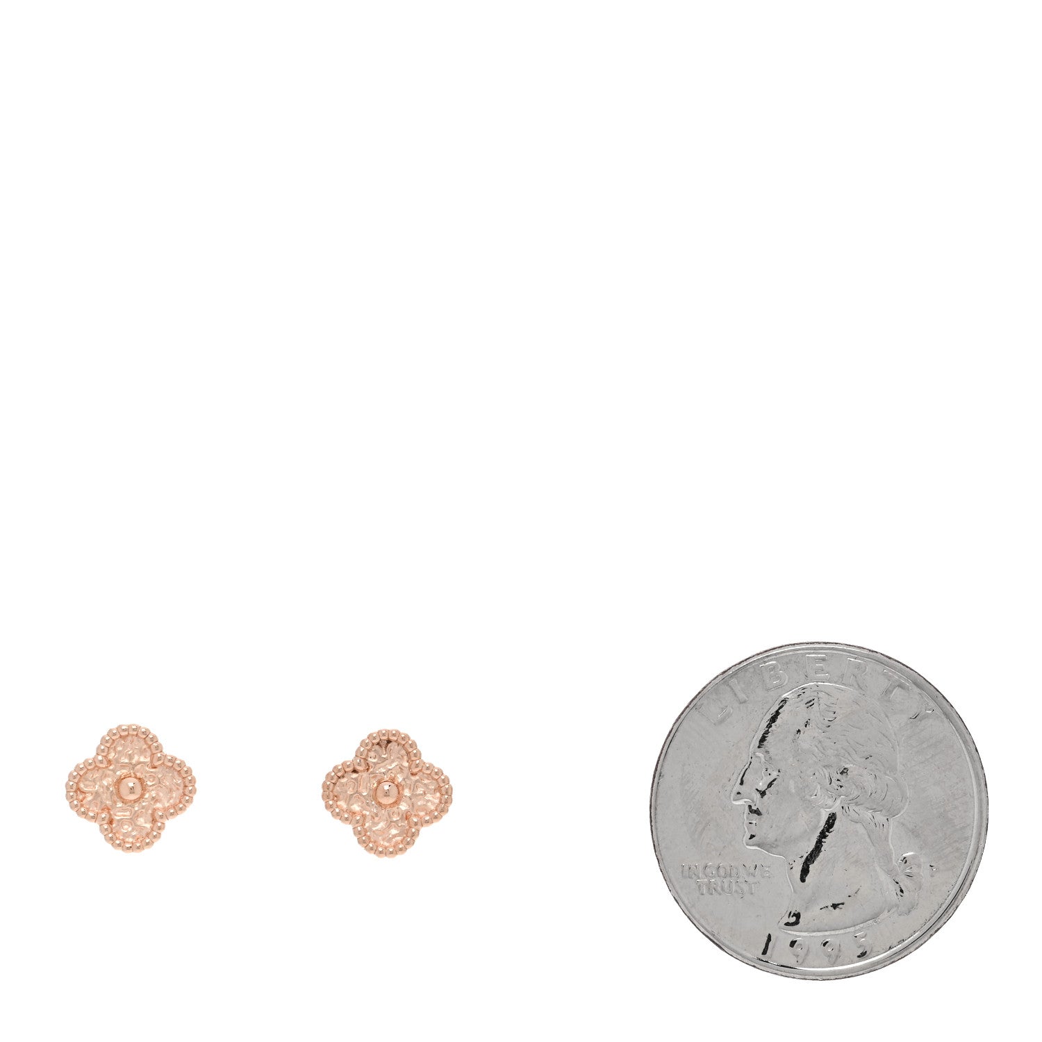 Van Cleef & Arpels 18K Rose Gold Sweet Alhambra Earrings 2 of 4
