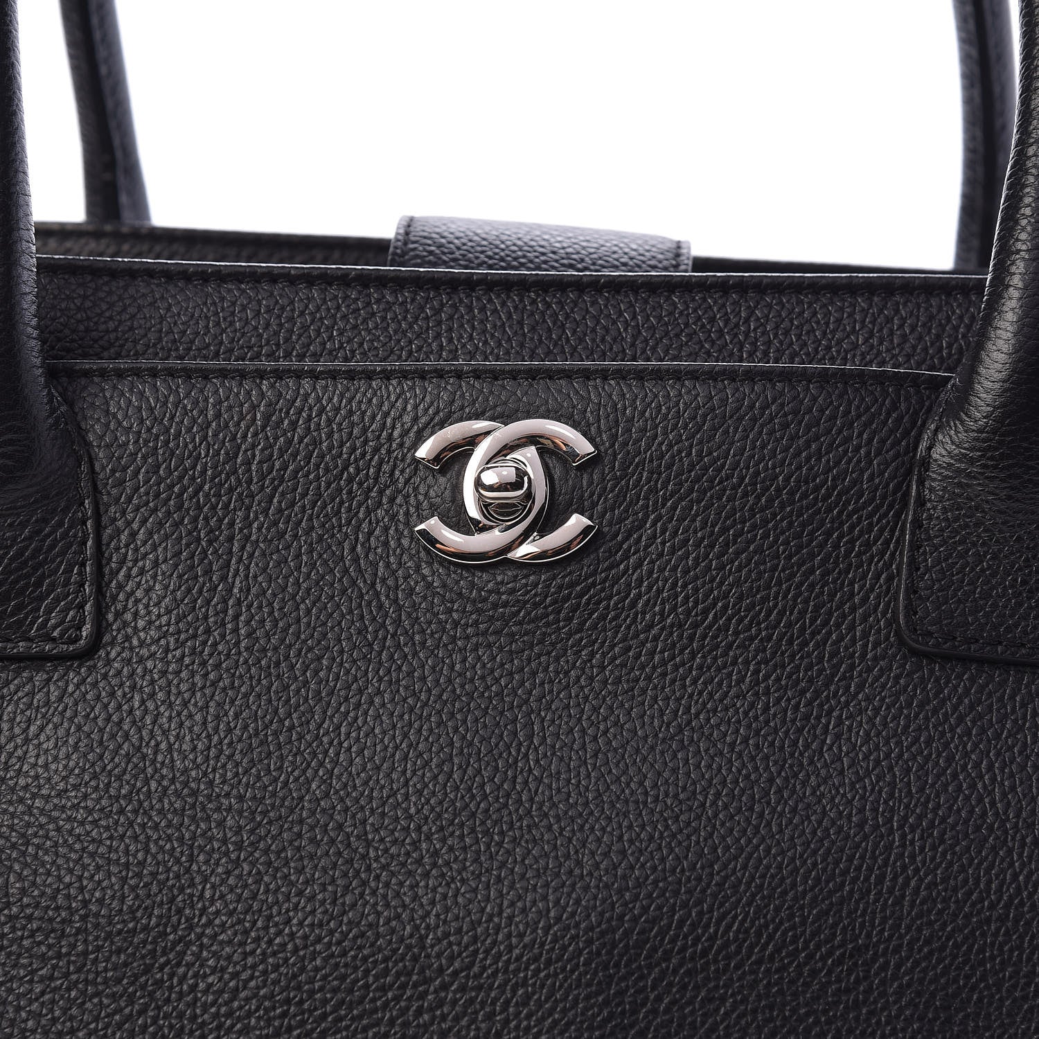 Chanel Calfskin Cerf Executive Shopper Tote Black 8 of 11