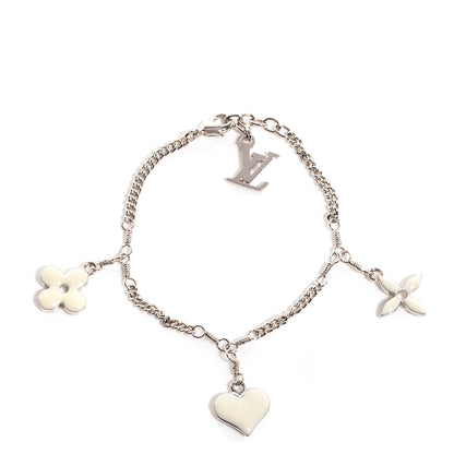 Louis Vuitton Sweet Monogram Charm Bracelet White Silver 1 of 5