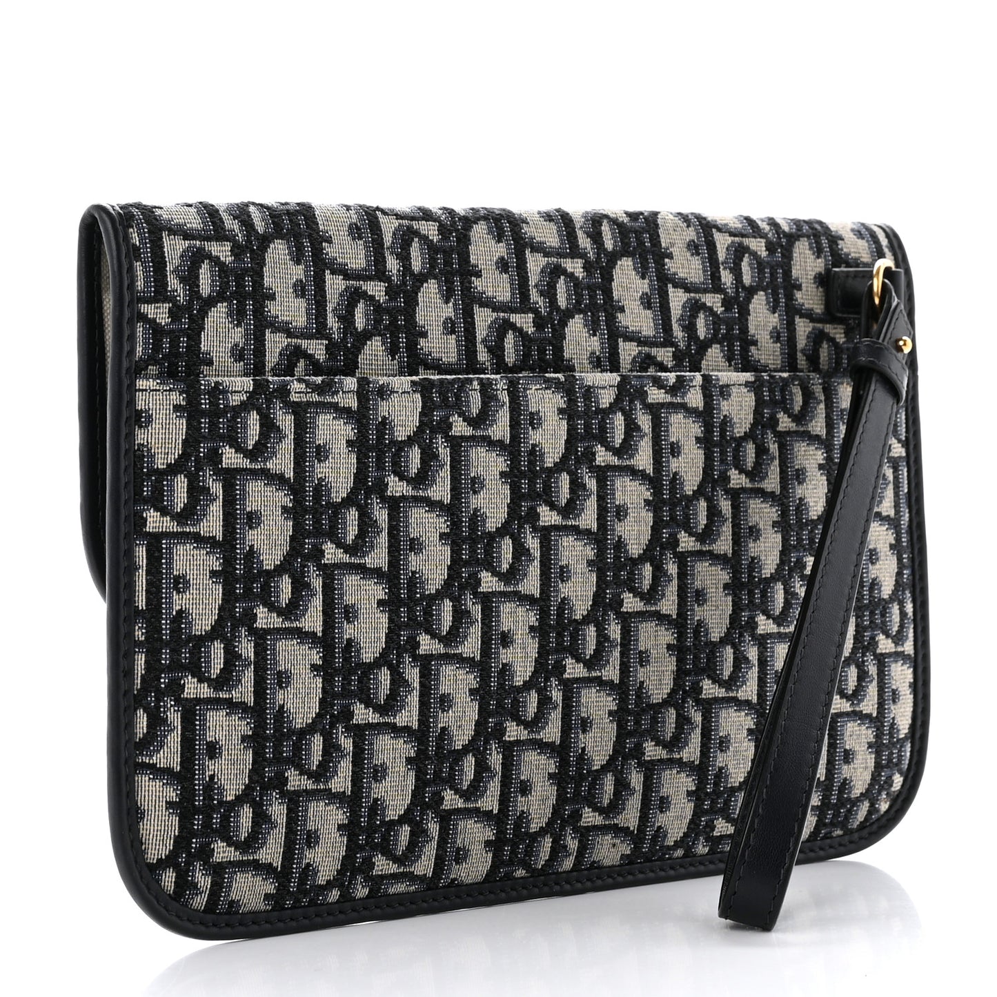 Oblique Flap Pouch Clutch Blue