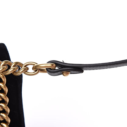 Gucci Velvet Matelasse Mini GG Marmont Shoulder Bag Black 11 of 11