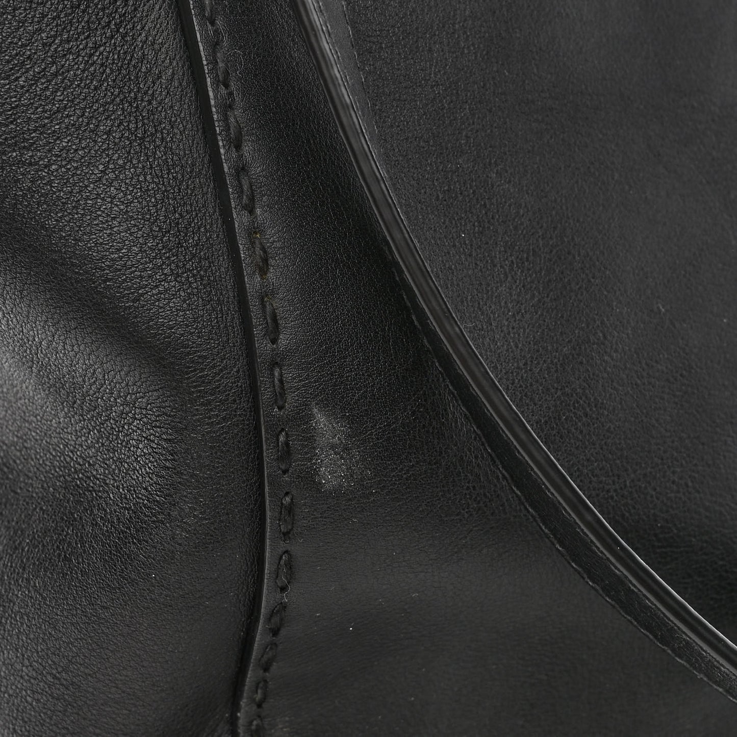 City Calf Small Hand Stitched Galleria Double Zip Tote Black