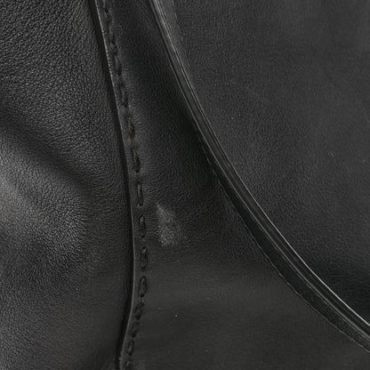 Prada City Calf Small Hand Stitched Galleria Double Zip Tote Black 10 of 11