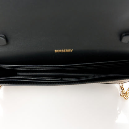 Burberry Check Chain Strap Wallet Black Calico 5 of 9