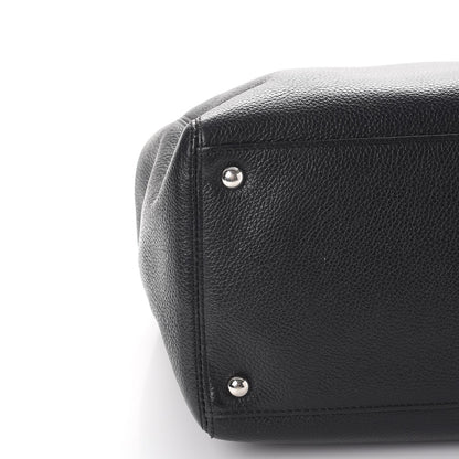 Chanel Calfskin Cerf Executive Shopper Tote Black 10 of 11